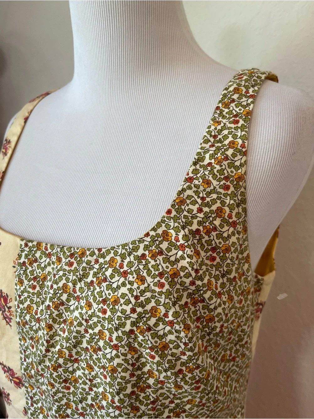 VTg Cynthia Rowley Dress Size 8 Patchwork 90s Y2K Cottage Cotton - Picture 4 of 12